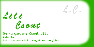 lili csont business card